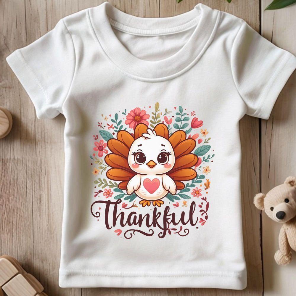 Thankful Turkey Floral Youth Vuitino Merch